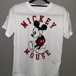 Disney Mickey Mouse White and Red Short Sleeve Tee